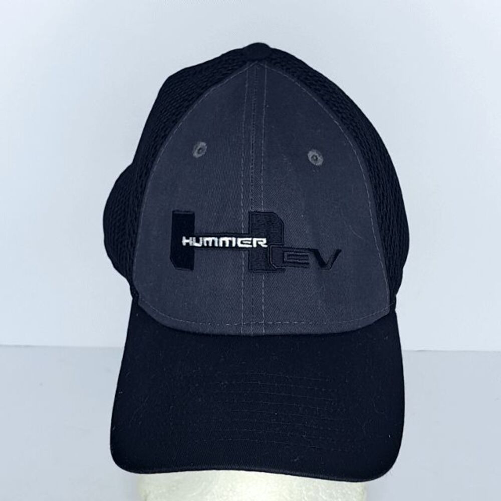 New Era Hummer EV Trucker Hat Black Dark Gray Adjustable Snapback Cap GM
